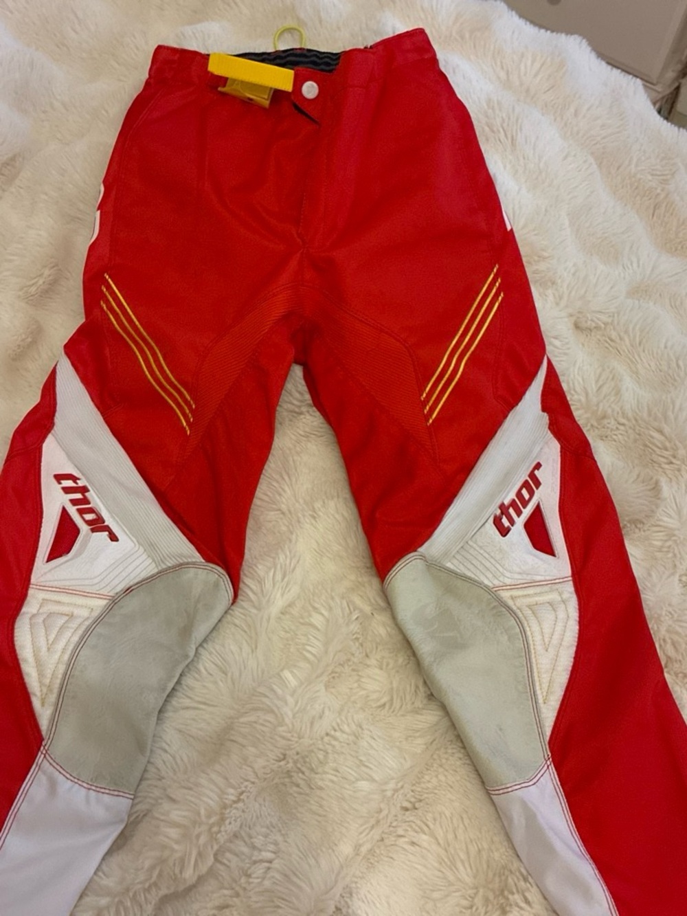 thor Red, White & Yellow Kids Motocross Sweatpants